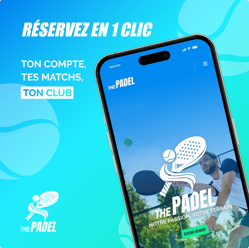 Mockup application mobile The Padel